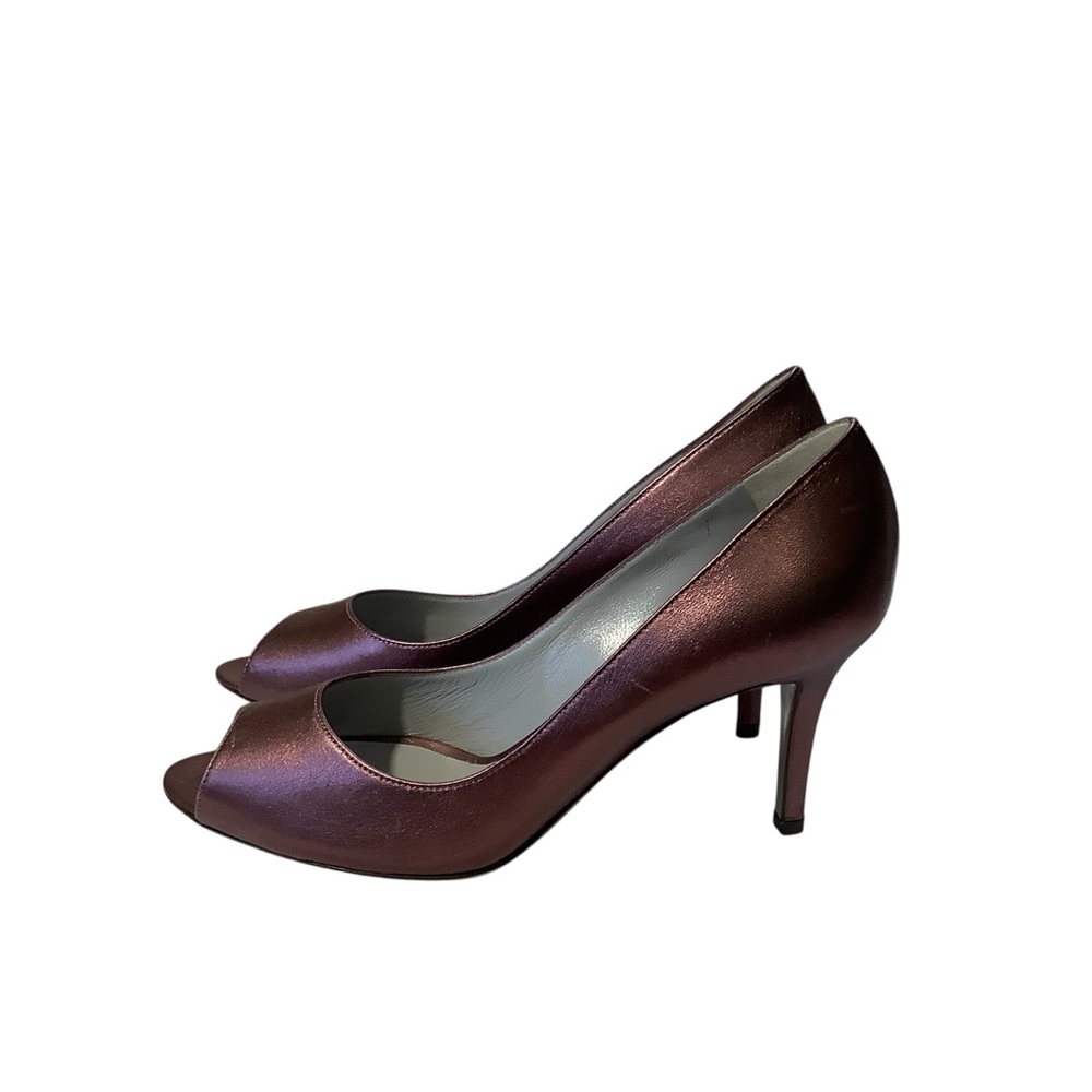 Sergio Rossi Vero Cuoio Peep-Toe Heels